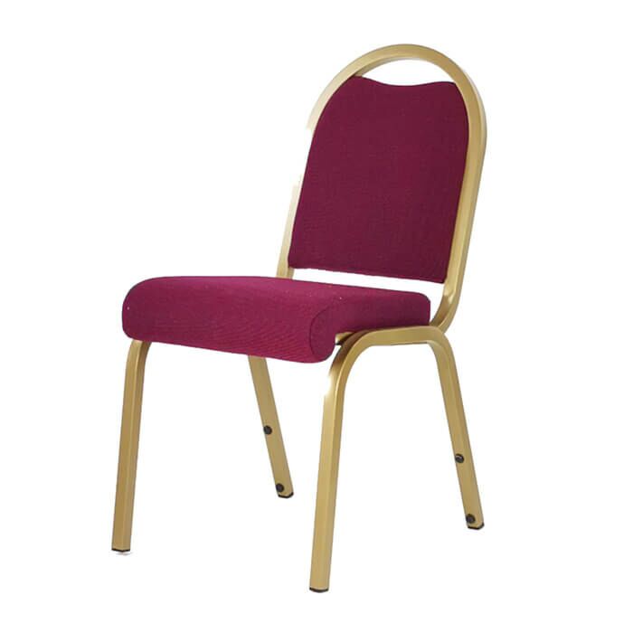 Profile view of Comet Aluminium Stacking Chair