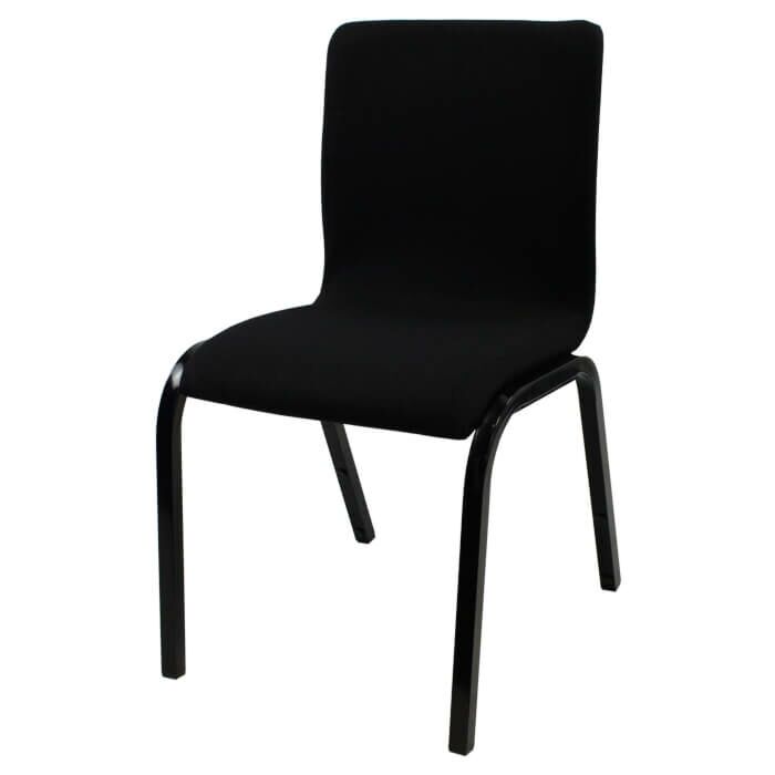 Profile view of Petra Aluminium Stacking Chair
