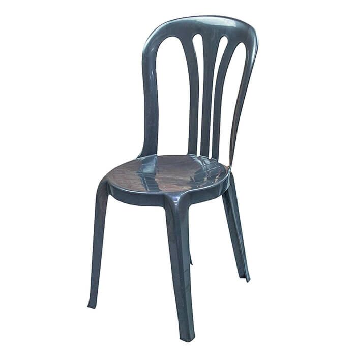 Profile view of Green Garrotxa Plastic Stacking Chair