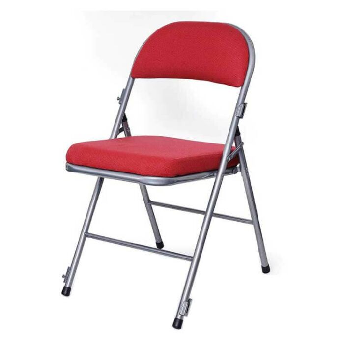 Premium Comfort Plus Extra Folding Chair Red Fabric