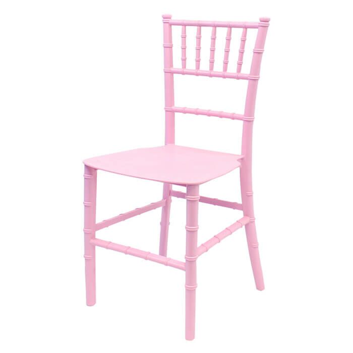 Profile View of Pink Children's Chiavari Chair