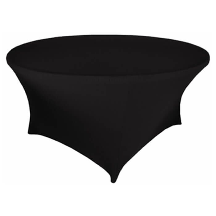 Premium Spandex round Table cover Black
