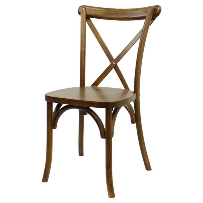 Crossback Stacking Chair - Rustic Finish