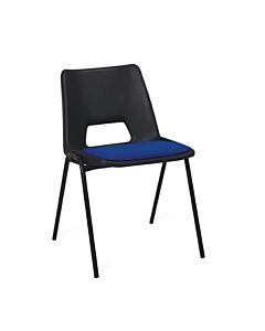 Academy Plastic Stacking Chair Upholstered