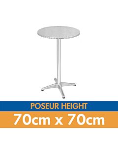 Round Poseur Aluminium Bistro Table - 2ft 3in (70cm)