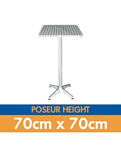 Square Poseur Aluminium Bistro Table - 2ft 3in (70cm)