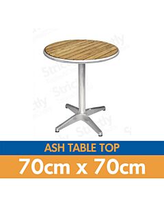 Round Bistro Table with Ash Table Top - 2ft 3in (70cm)