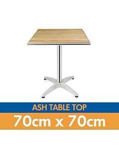 Square Bistro Table with Ash Table Top - 2ft 3in (70cm)