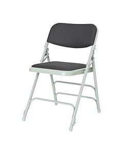 Profile view of Charcoal Comfort Folding Chair
