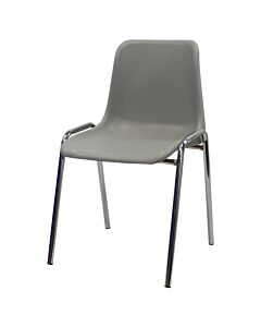 Grey economy plastic stacking chair