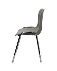 Grey economy plastic stacking chair