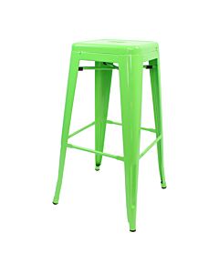 Profile view of Green Tolix Bar Height Stool