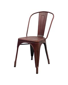 Profile view of Copper Tolix Side Chair