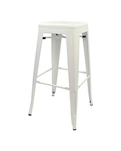 Profile view of White Tolix Bar Height Stool