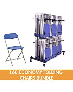 168 Economy Plastic Folding Chairs Bundle