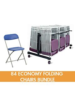 84 Economy Plastic Folding Chairs Bundle