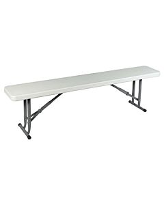 Plastic One Piece Bench with Folding Legs
