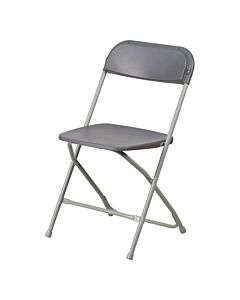 Profile view of Charcoal Economy Plastic Folding Chair