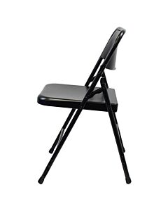Profile view of Black Prima Folding Chair