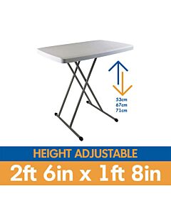 2ft 6in 1ft 8in square banqueting table