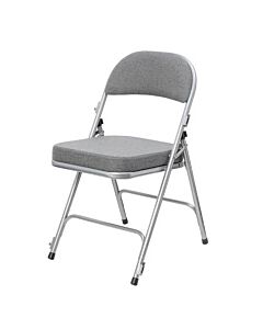 Premium Comfort Plus Extra Folding Chair Grey Fabric