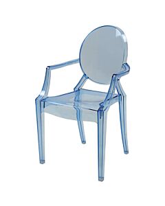 Children's Resin Louis Chair with Arms - Blue