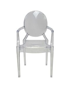 Children's Resin Louis Chair with Arms - Ice