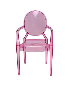 Children's Resin Louis Chair with Arms - Pink