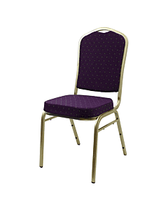 Diamond Steel Banqueting Chair - Gold Vein Frame