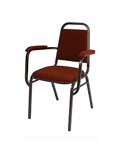 Economy Steel Banqueting Chair with Arms -  Gold Vein Frame