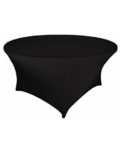 Premium Black Spandex Round Table Cover 6ft (183cm)