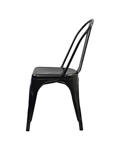 Tolix Style Side Chair - Gloss Gun Metal