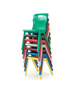 Profile view of Titan Plastic Stacking Chair