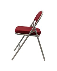 Profile view of Red Comfort Plus Extra Folding Chair