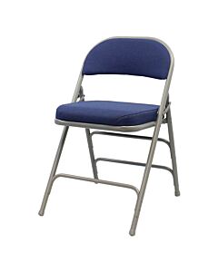 Profile view of Blue Comfort Plus Extra Folding Chair