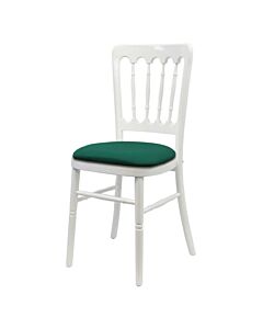 White UK Cheltenham Chair with Grey Seat Pad