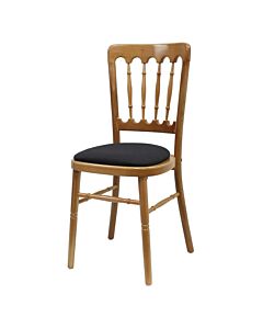 Natural UK Cheltenham Chair with Ivory Seat Pad