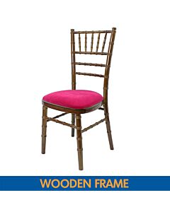 Oak UK Chiavari Chair with Pink Seat Pad