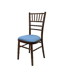 Walnut UK Chiavari Chair with Ivory Seat Pad