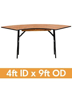 4ft 9ft crescent banqueting table