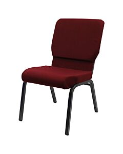 Profile view of Worship Church Chair in Burgundy Fabric