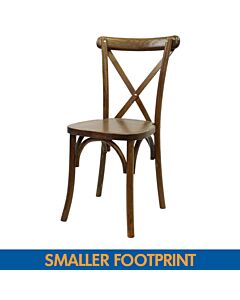 Crossback Stacking Chair - Compact Rustic Finish